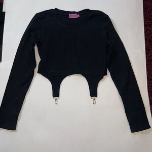 Edikted Black Crew Neck Top